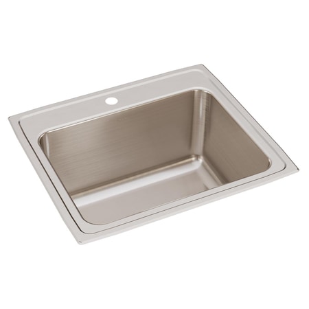 Elkay Lustertone Ss 25 X 22 X 12.1 Single Bowl Drop-In Sink With Quick-Clip DLRQ2522121